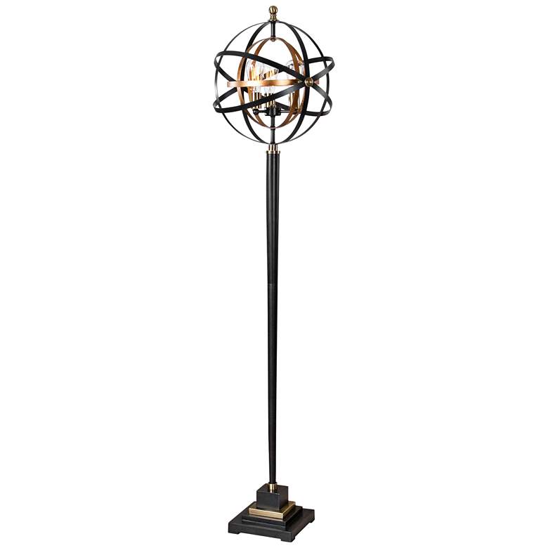 Image 2 Uttermost Rondure 72" Metal Armillary Sphere Floor Lamp