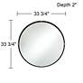 7_Uttermost Ronson 34" Gold and Matte Black Round Wall Mirror more views