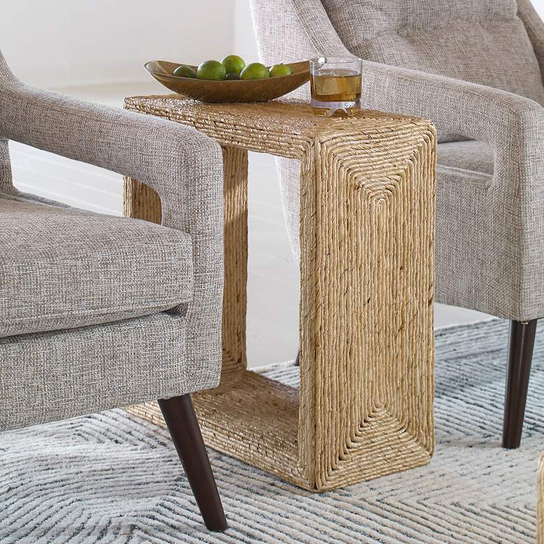 Image 1 Uttermost Rora 22" Wide Banana Plant Square Accent Table