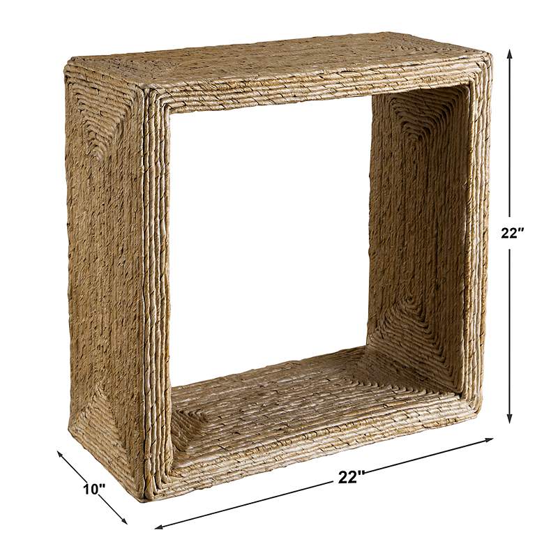 Image 4 Uttermost Rora 22" Wide Banana Plant Square Accent Table more views