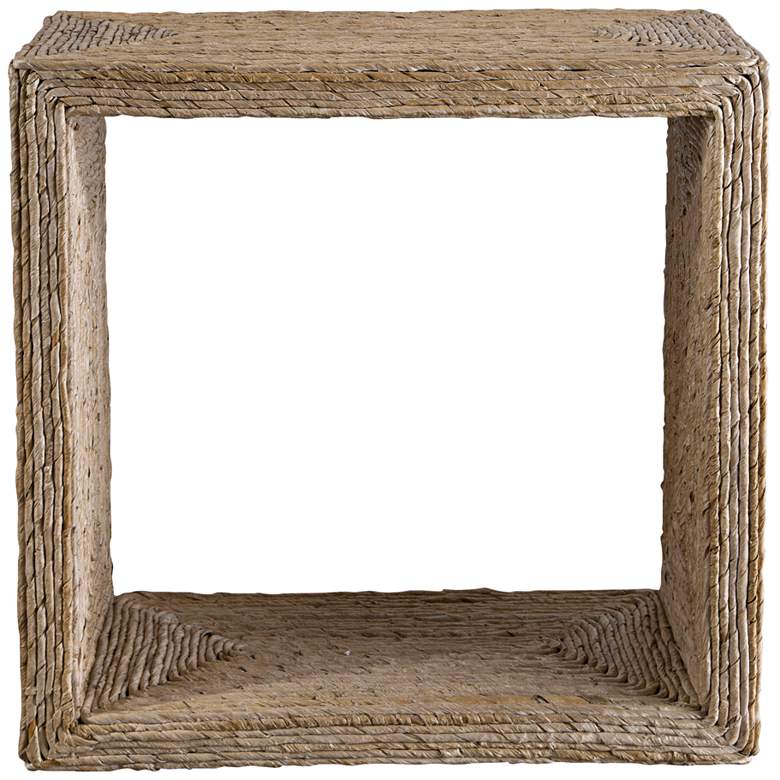 Image 5 Uttermost Rora 22" Wide Banana Plant Square Accent Table more views