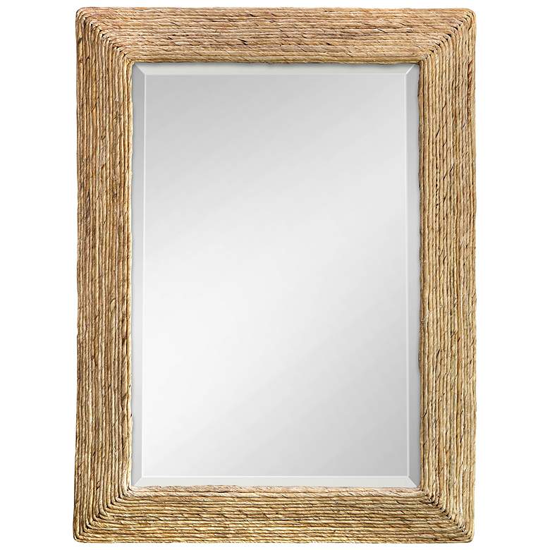 Image 2 Uttermost Rora 46" x 34" Natural Banana Plant Wall Mirror