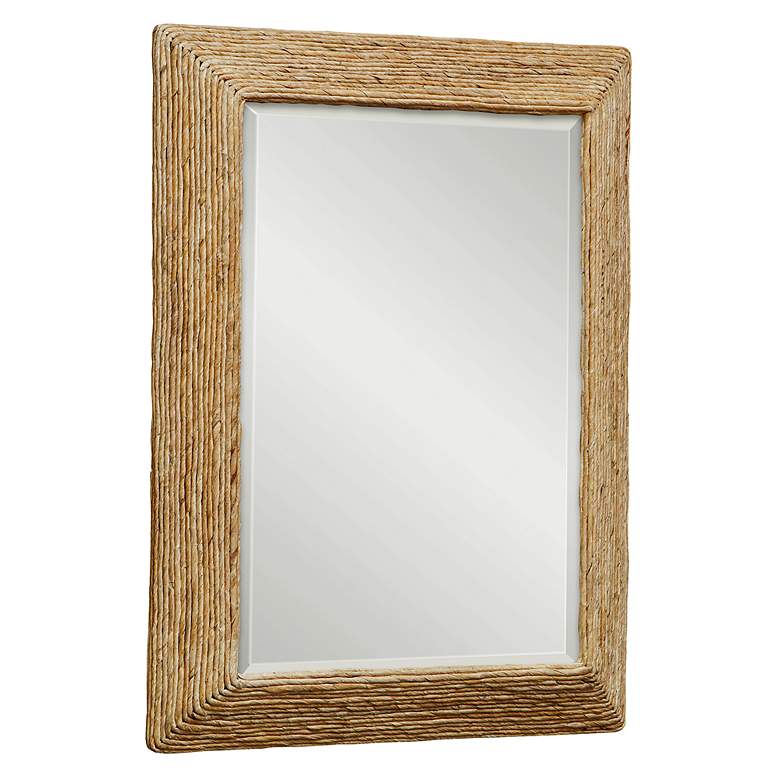 Image 4 Uttermost Rora 46" x 34" Natural Banana Plant Wall Mirror more views