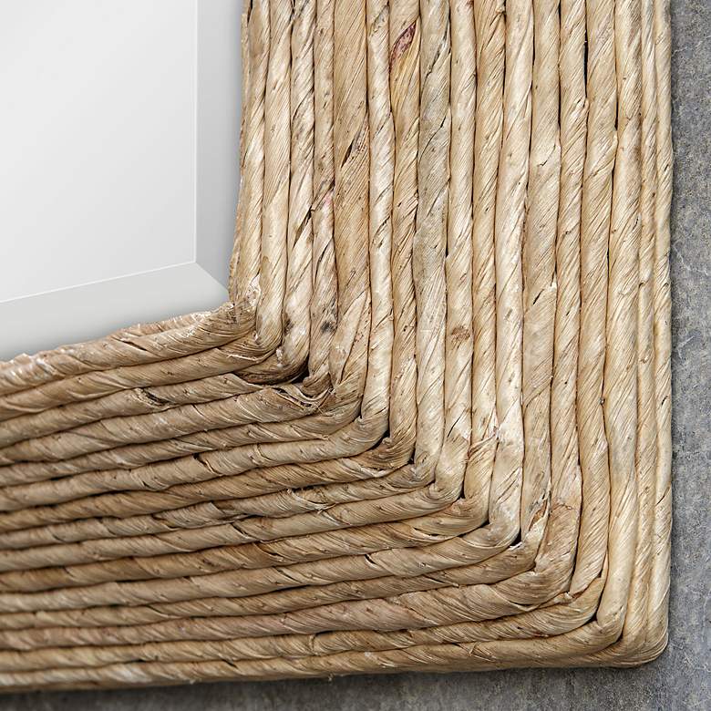 Image 5 Uttermost Rora 46" x 34" Natural Banana Plant Wall Mirror more views