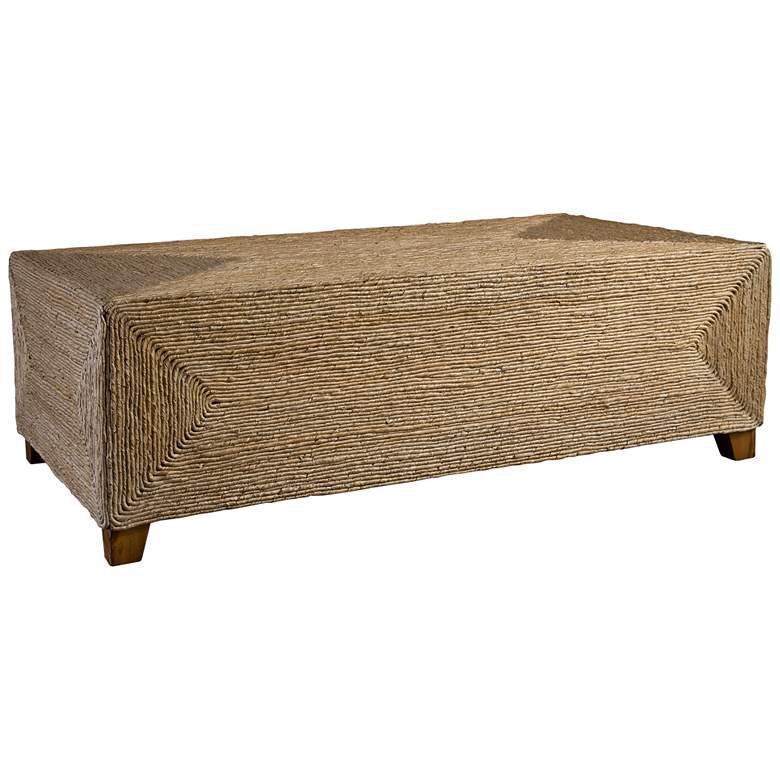 Image 2 Uttermost Rora 48" Wide Natural Woven Banana Coffee Table