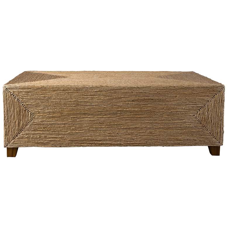 Image 2 Uttermost Rora 48 inch Wide Natural Woven Banana Coffee Table