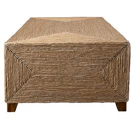 Image4 of Uttermost Rora 48" Wide Natural Woven Banana Coffee Table more views