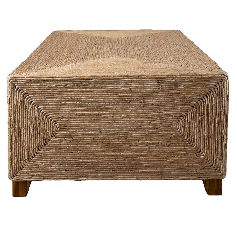 Image 4 Uttermost Rora 48" Wide Natural Woven Banana Coffee Table more views