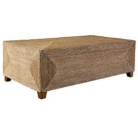 Image5 of Uttermost Rora 48" Wide Natural Woven Banana Coffee Table more views
