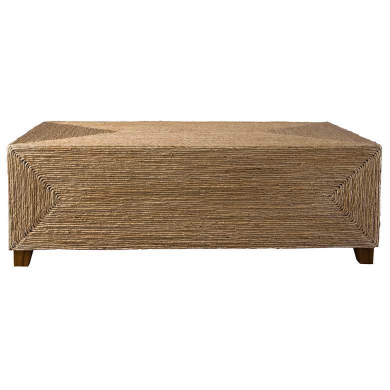 Image 6 Uttermost Rora 48" Wide Natural Woven Banana Coffee Table more views