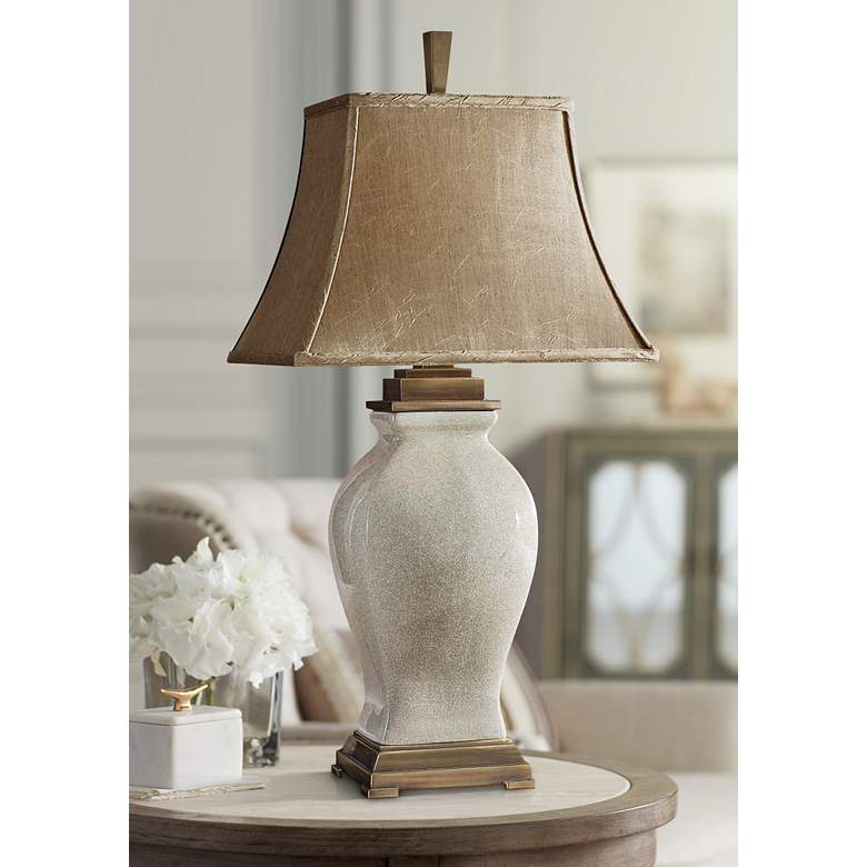 Image 1 Uttermost Rory Ivory and Coffee Table Lamp