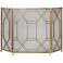 Uttermost Rosen 52 1/2" Wide Antiqued Gold Leaf Fireplace Screen
