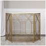 2_Uttermost Rosen 52 1/2" Wide Antiqued Gold Leaf Fireplace Screen more views