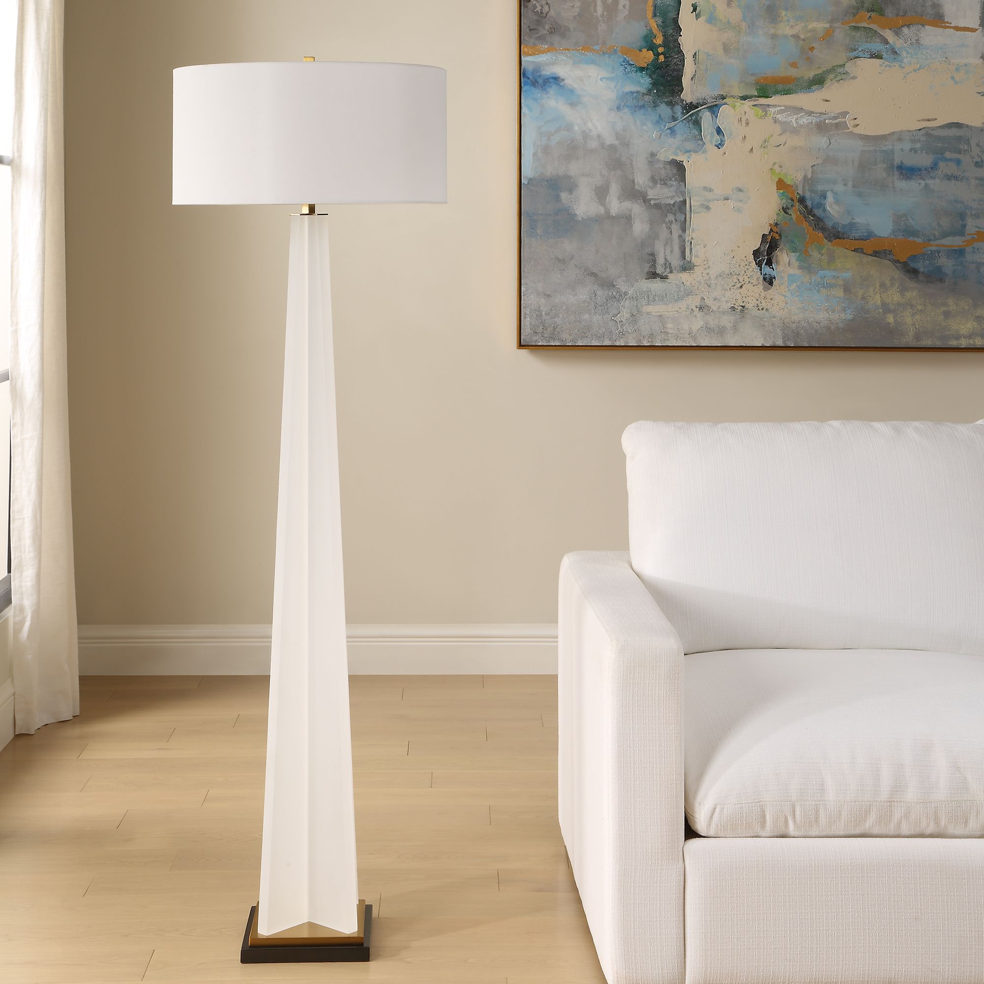 Image 3 Uttermost Rosin 66 1/4" Acrylic Floor Lamp more views