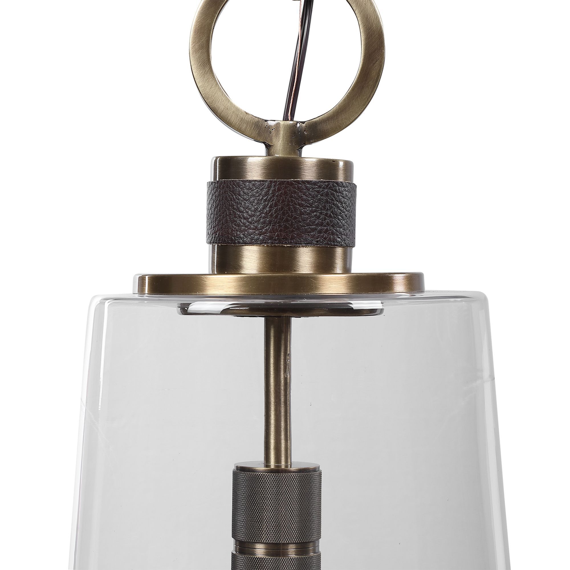 Image 5 Uttermost Rosston 10" Antique Brass 1-Light Mini Pendant more views