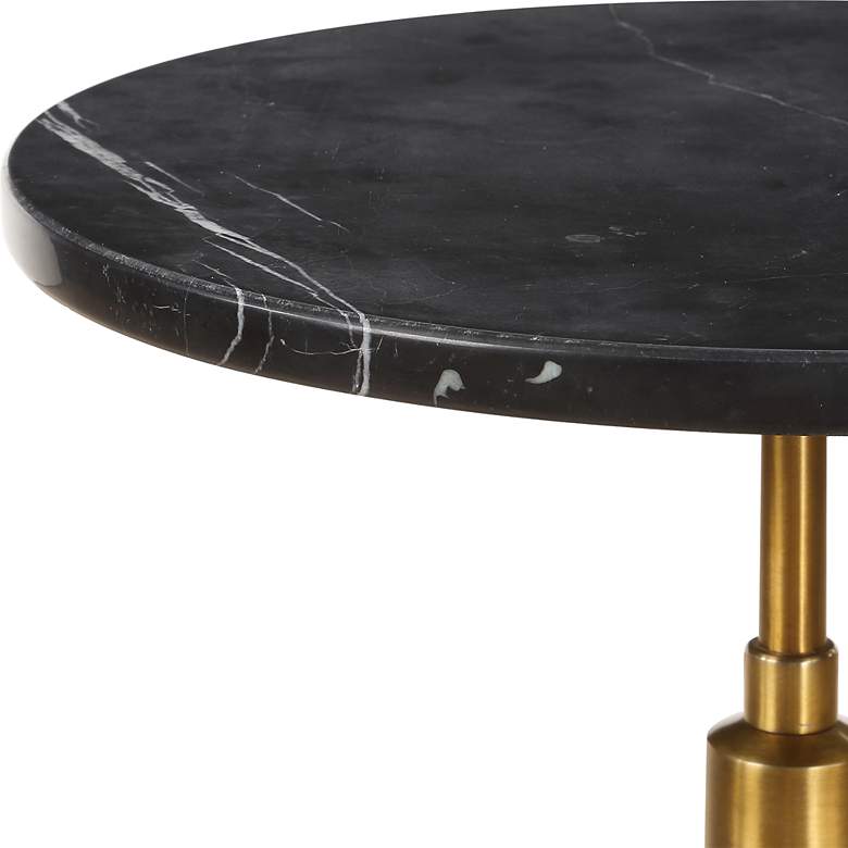 Image 5 Uttermost Rosston 24" High Black Marble and Metal Accent Table more views
