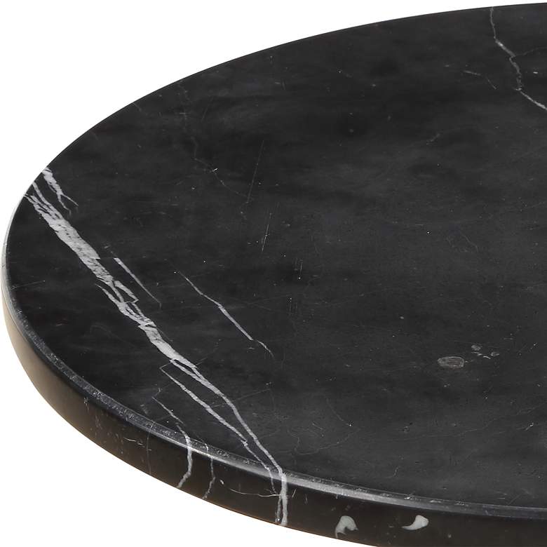 Image 6 Uttermost Rosston 24" High Black Marble and Metal Accent Table more views