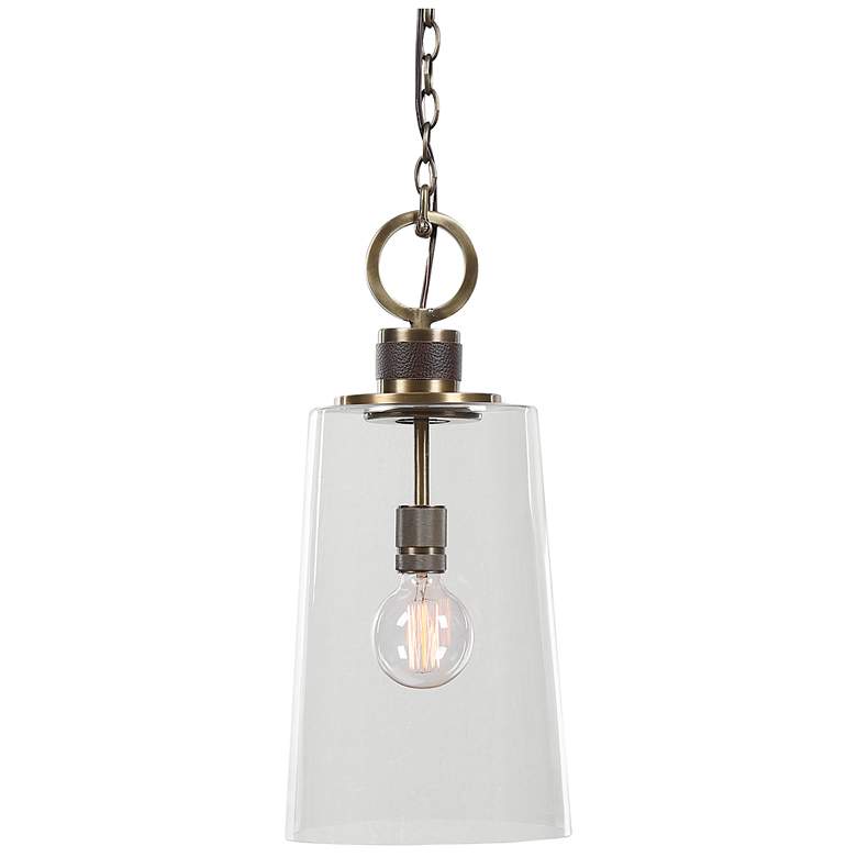 Image 2 Uttermost Rosston Antique Brass Mini Pendant Light