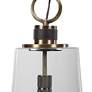 5_Uttermost Rosston Antique Brass Mini Pendant Light more views