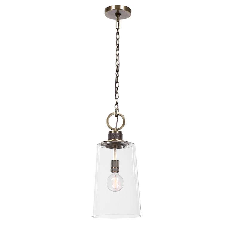 Image 6 Uttermost Rosston Antique Brass Mini Pendant Light more views