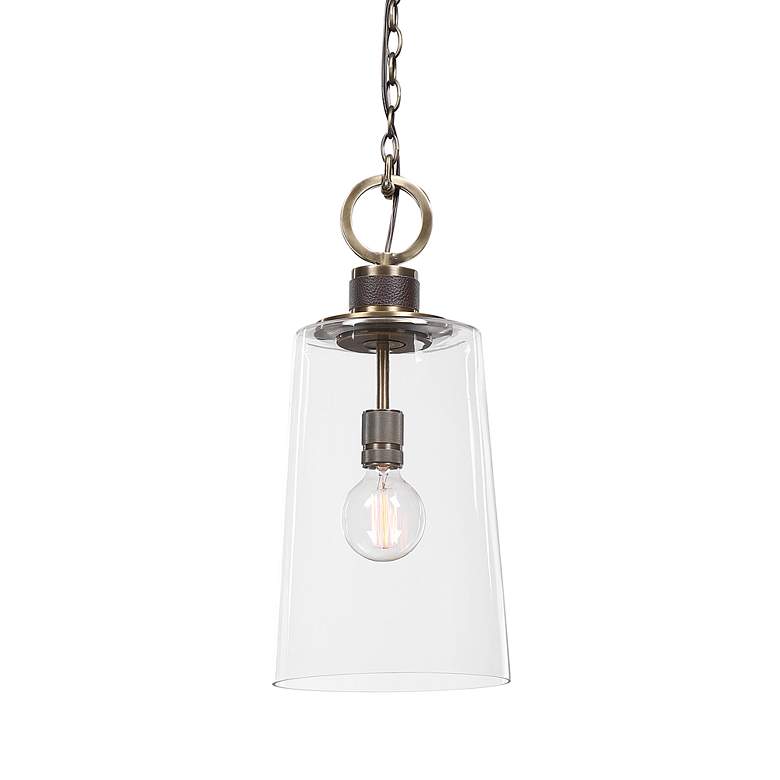 Image 7 Uttermost Rosston Antique Brass Mini Pendant Light more views