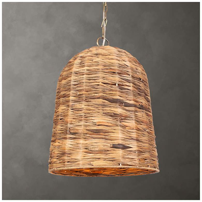 Image 1 Uttermost Rotorua 13.75" Wide 1 Lt Natural Sea Grass Pendant