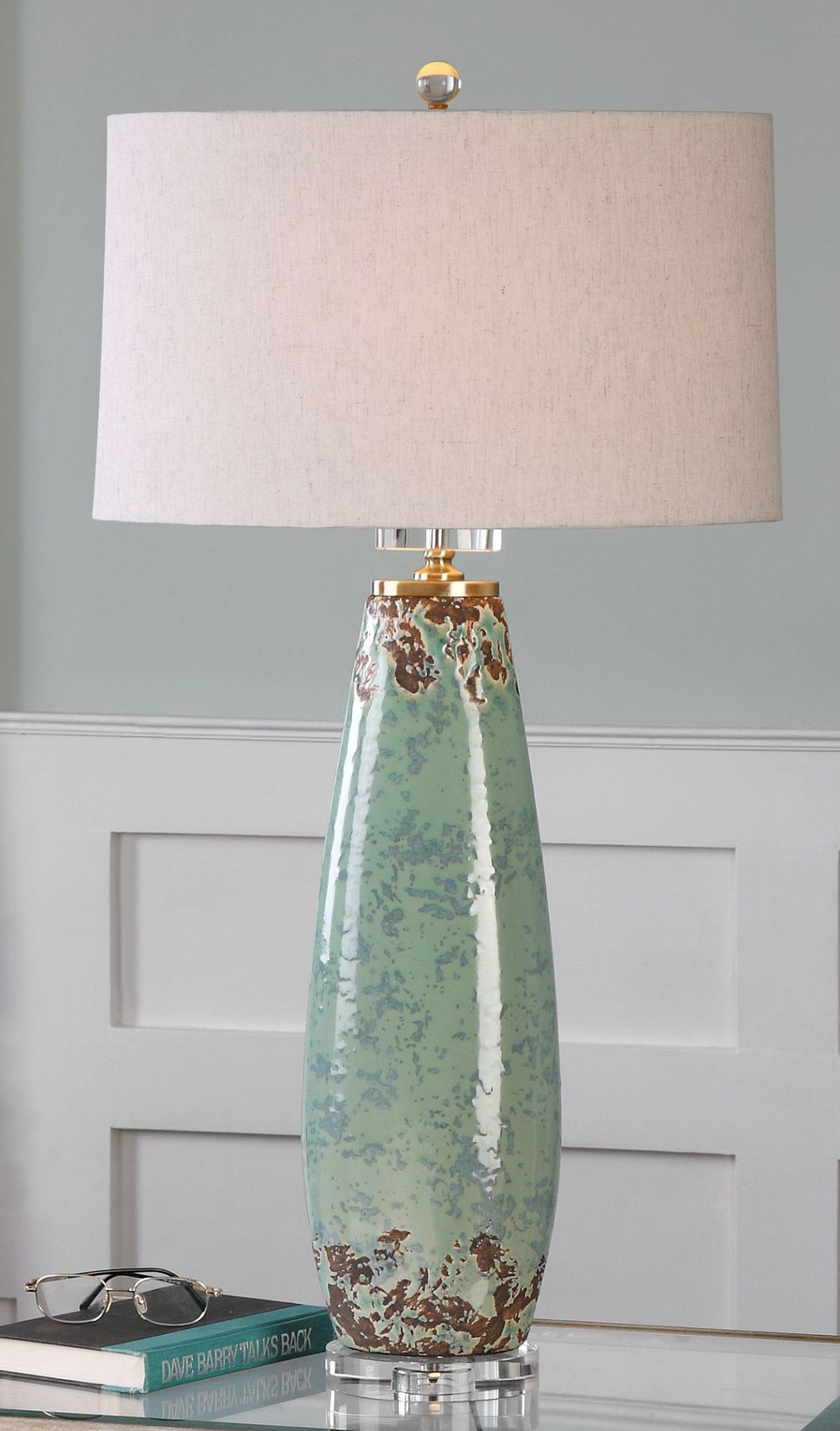 mint green bedside lamp