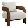 2_Uttermost Rowan Ivory Fabric and Oak Wood Accent Chair
