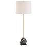 2_Uttermost Rowland 37" Black Marble Base Buffet Lamp