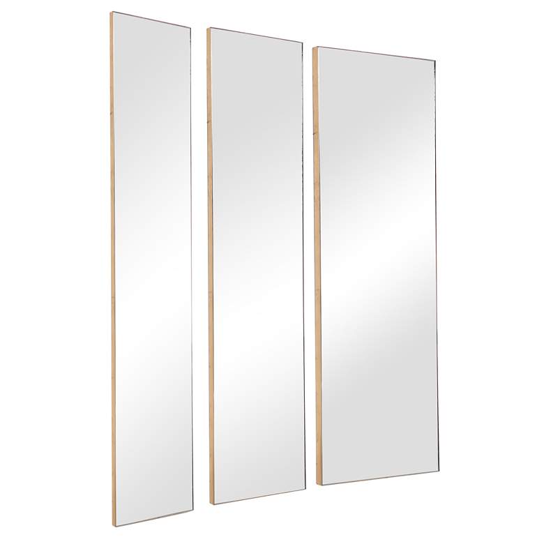 Image 4 Uttermost Rowling Gold Leaf Metal Wall Mirrors Set of 3 more views