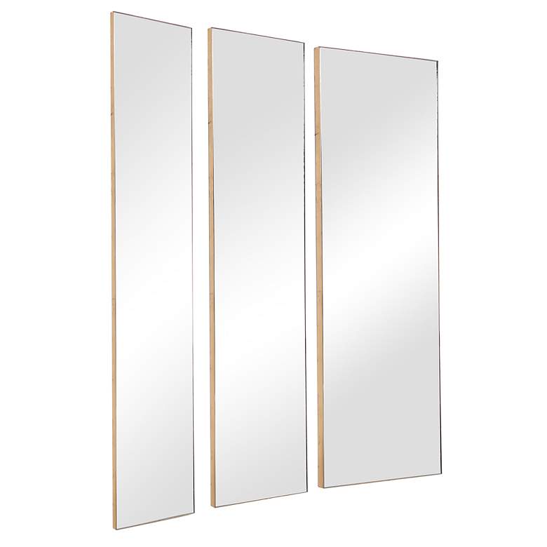 Image 6 Uttermost Rowling Gold Leaf Metal Wall Mirrors Set of 3 more views