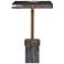 Uttermost Rowman 22.4" High Wood and SS Accent Table