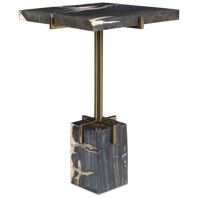 Image 5 Uttermost Rowman 22.4" High Wood and SS Accent Table more views