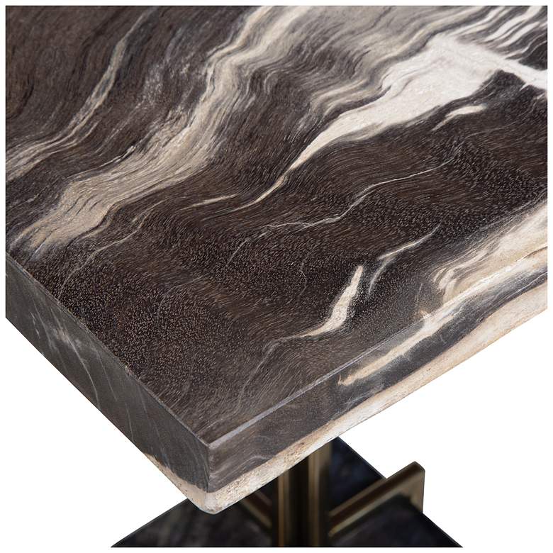 Image 7 Uttermost Rowman 22.4" High Wood and SS Accent Table more views