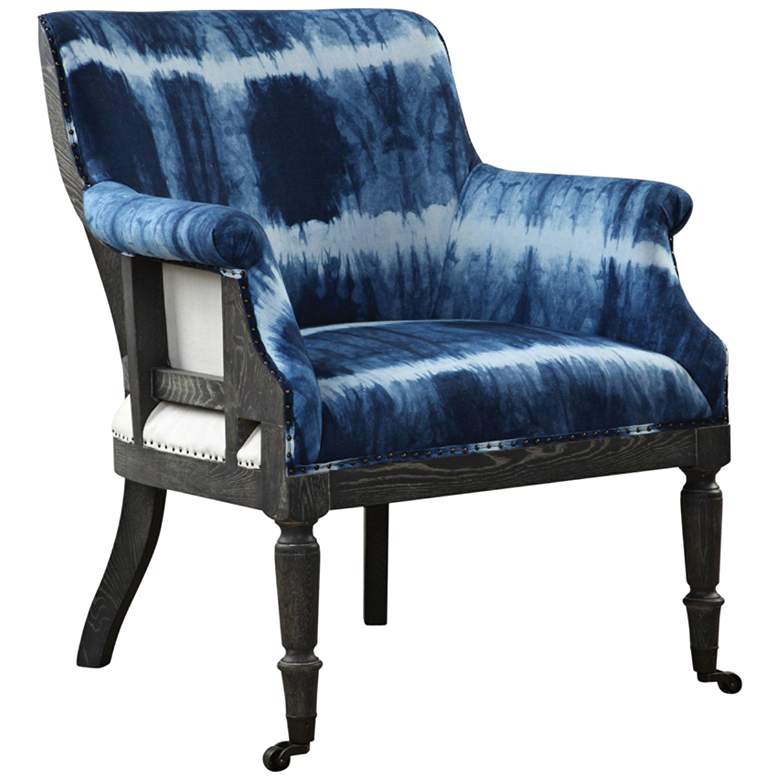 Image 1 Uttermost Royal Cobalt Fabric Accent Chair