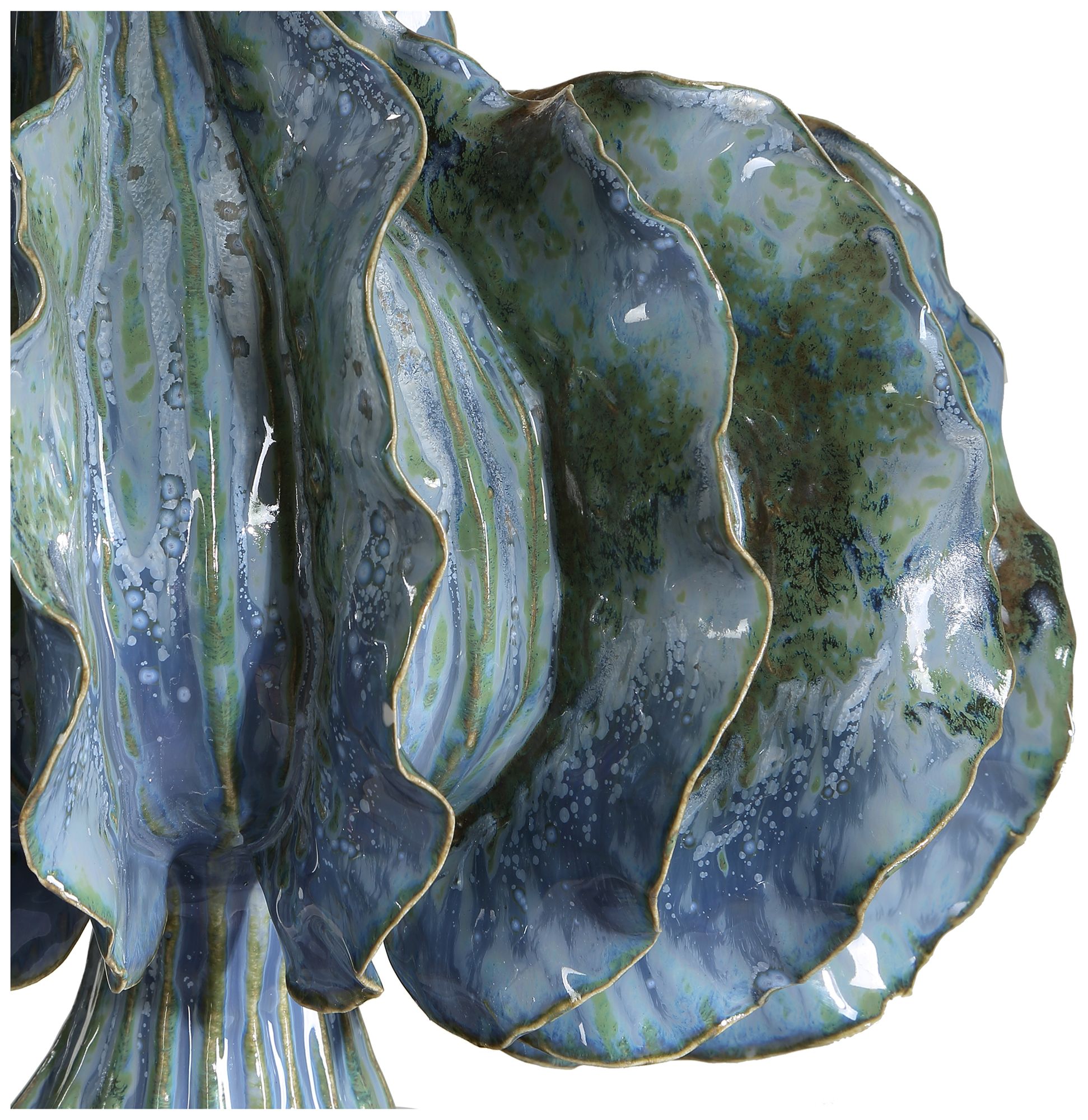 Image 5 Uttermost Ruffle Up 23" Earthy Blue Ceramic Table Lamp more views