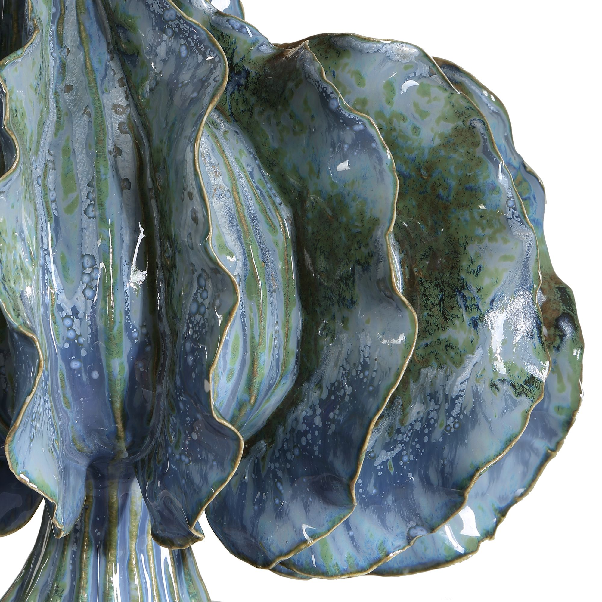 Image 5 Uttermost Ruffle Up 23" Earthy Blue Ceramic Table Lamp more views