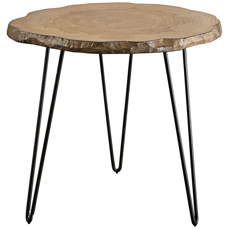 Image 2 Uttermost Runay 22" Wide Wood and Metal Side Table