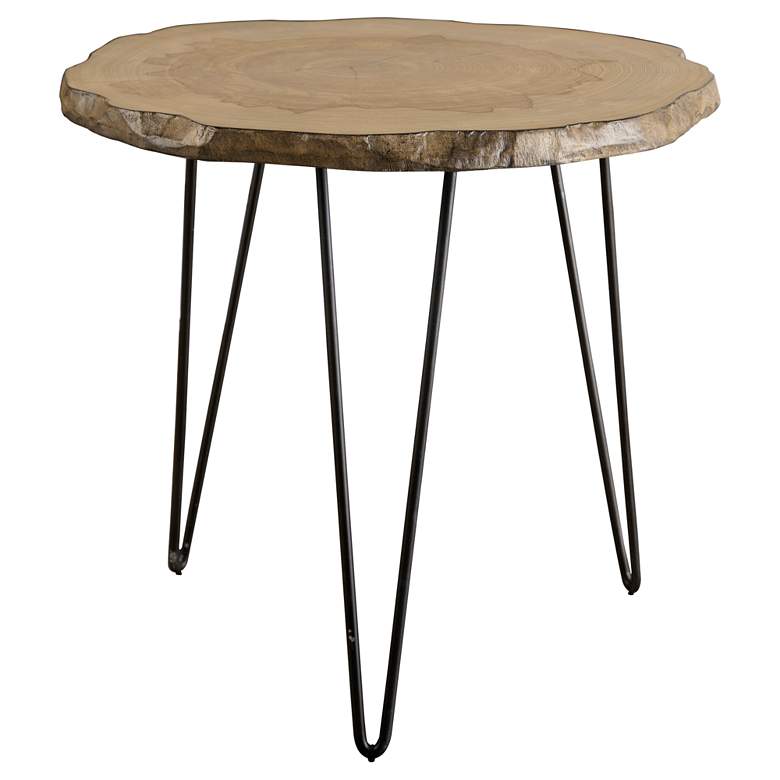 Image 4 Uttermost Runay 22" Wide Wood and Metal Side Table more views
