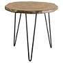 Uttermost Runay 22" Wide Wood and Metal Side Table