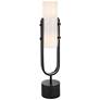 Uttermost Runway Black Metal and Marble Table Lamp