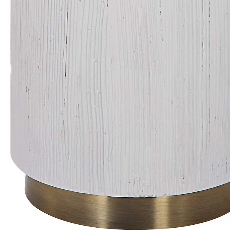 Image 4 Uttermost Ruse 30" Textured White-Washed Wood Metal Table Lamp more views