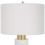 Uttermost Ruse Textured White-Washed Wood Metal Table Lamp