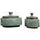 Uttermost Ruth Blue and Green 2-Piece Ceramic Boxes Set