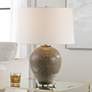 1_Uttermost Rya 23 3/4" Rich Brown Ceramic Table Lamp