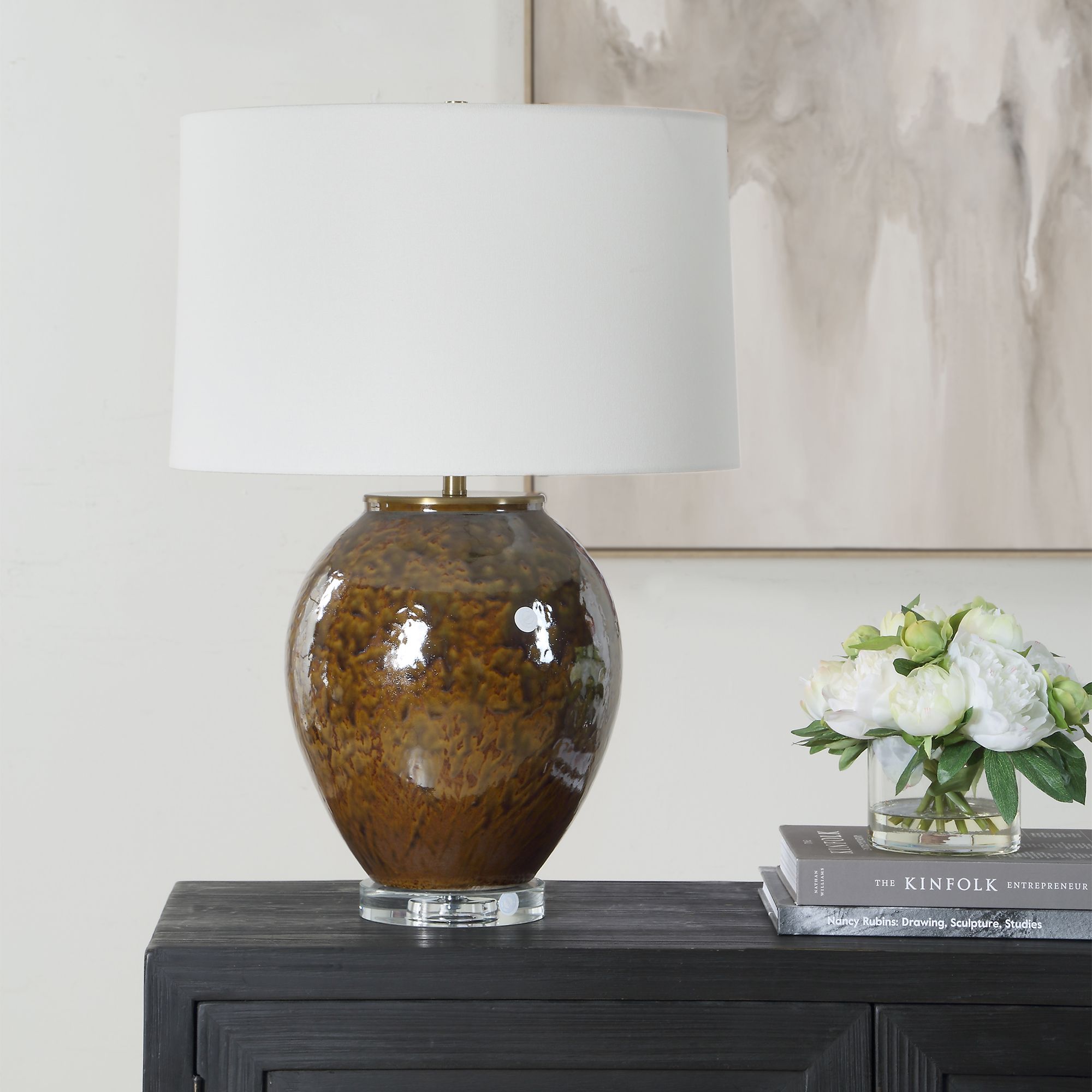 Image 3 Uttermost Rye 25 3/4" Rust Ceramic Table Lamp more views