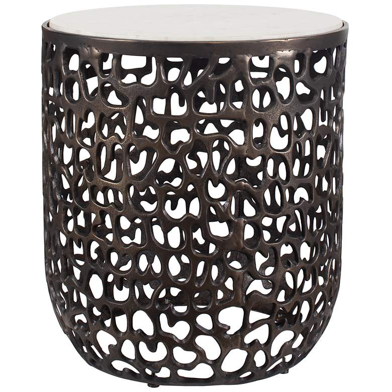 Image 3 Uttermost Sabena 20" H x 18" W Bronze Metal Indoor-Outdoor Side Table more views