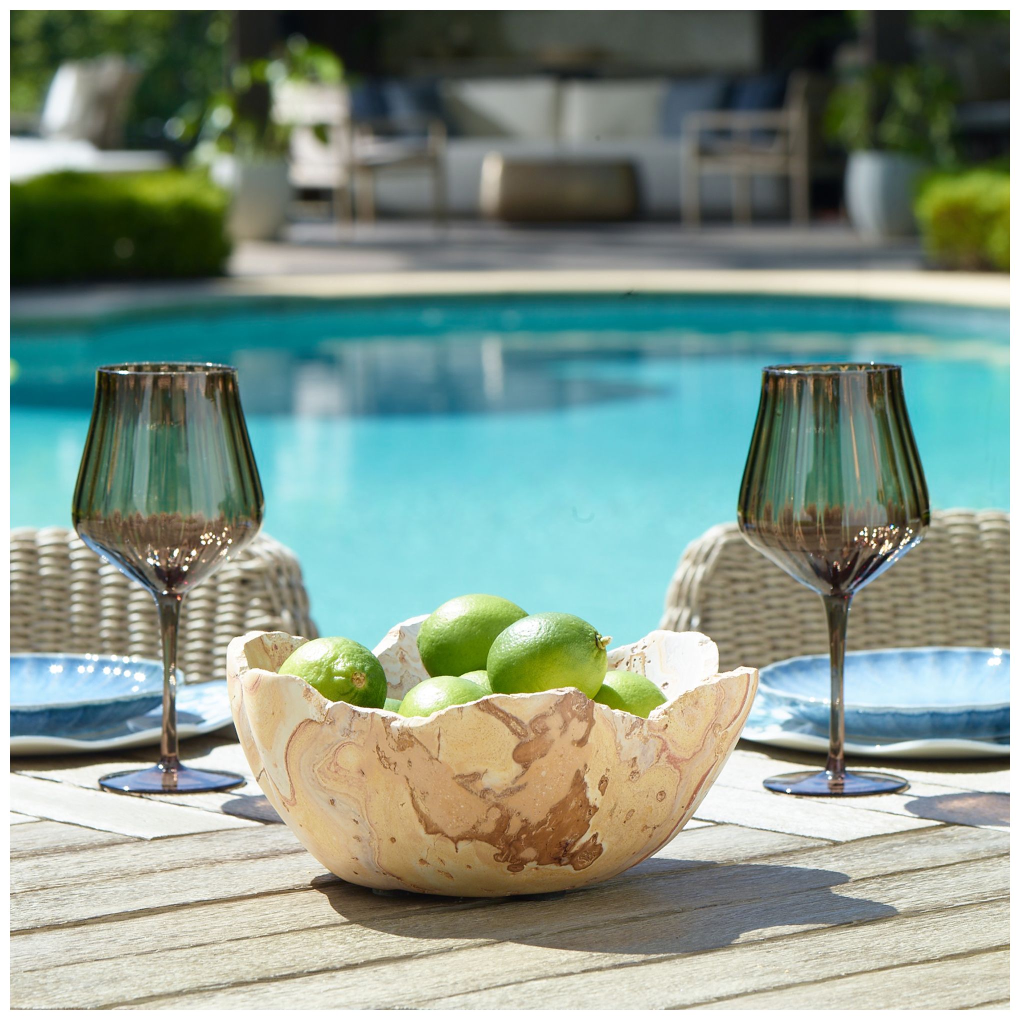 Image 2 Uttermost Sahara Bloom 10" Wide Bobox Stone Indoor-Outdoor Bowl more views