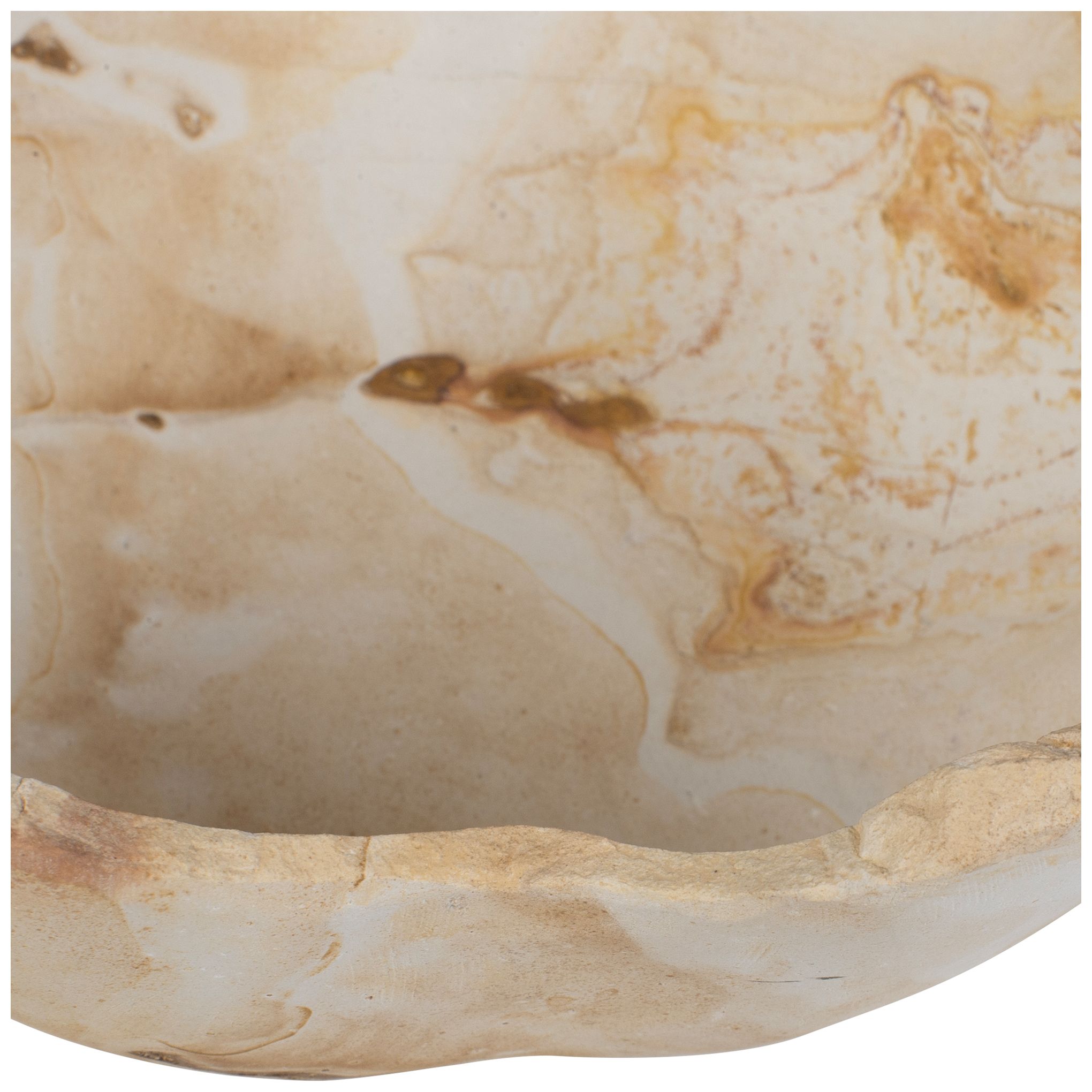 Uttermost Sahara Bloom 10" Wide Bobox Stone Indoor-Outdoor Bowl
