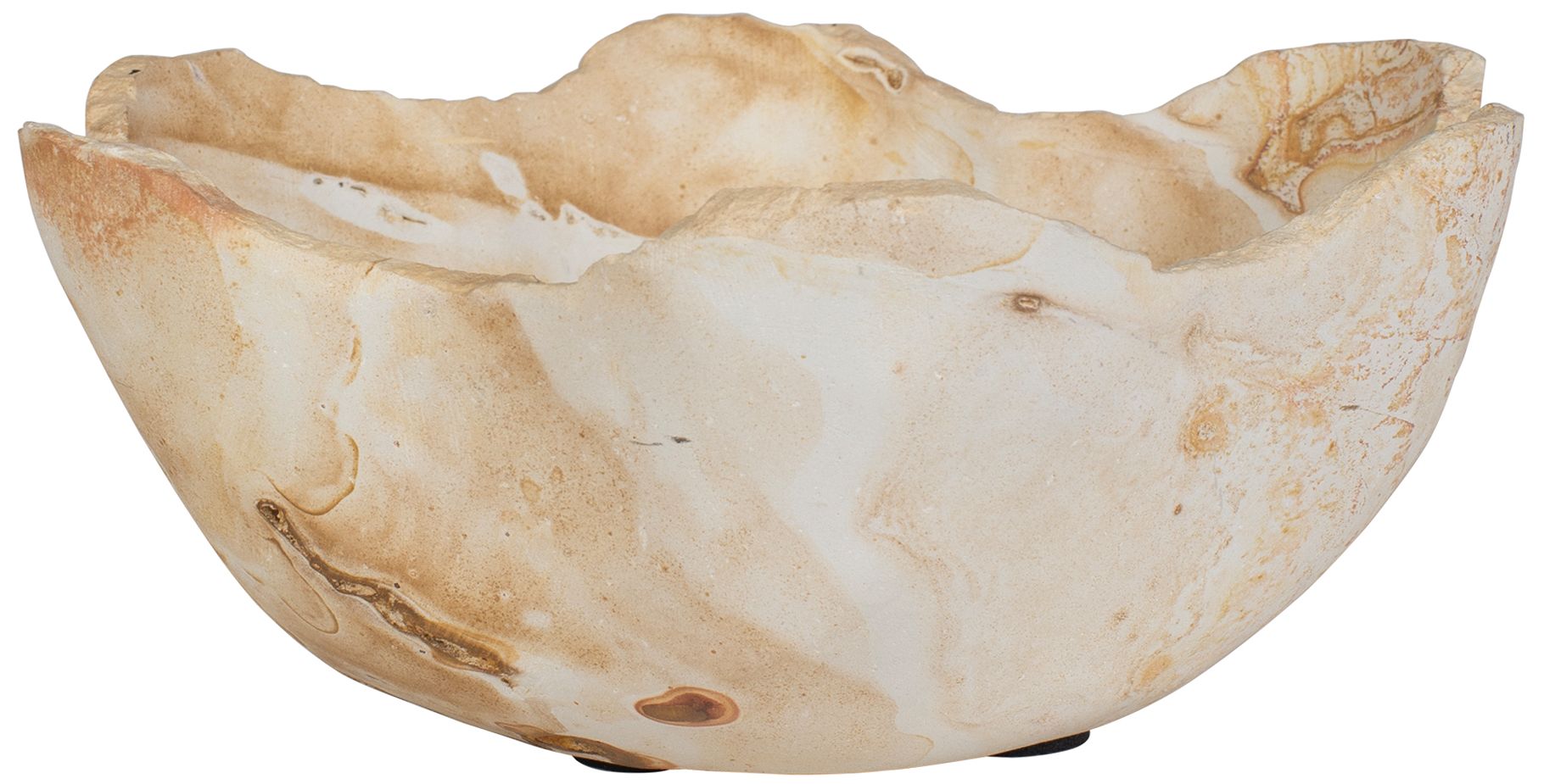 Uttermost Sahara Bloom 10" Wide Bobox Stone Indoor-Outdoor Bowl